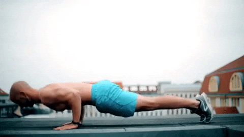 Thuissporter giphygifmaker push up thuis sporten GIF