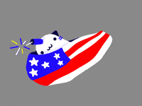 Do Not Touch American Flag GIF by Cindy Suen