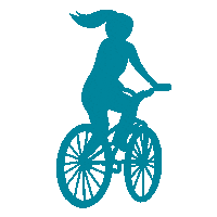 Girl Bike Sticker by Shelly Fry Photography