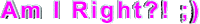 Am I Right Art Design Sticker by AnimatedText