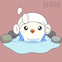 Chilling Hot Spring GIF by Pudgy Penguins
