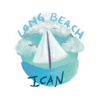 Grow Long Beach Sticker by ICAN