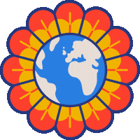 Flower Love Sticker by The Raccoon Club