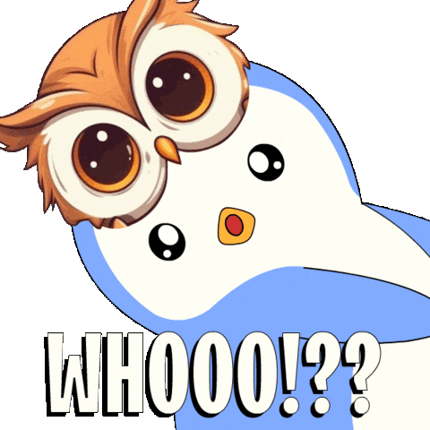 Confused Who Is It Sticker by Pudgy Penguins