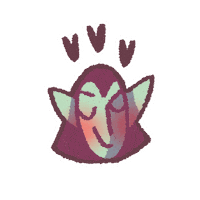 adeliegir love spooky in love vampire Sticker