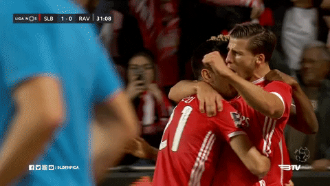 Group Hug Gabriel GIF by Sport Lisboa e Benfica