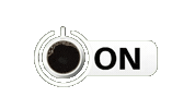 On Off Cafe Sticker
