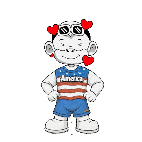 American Dream Love Vibes Sticker by Zhot