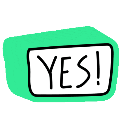 Typography Yes Sticker by created by South