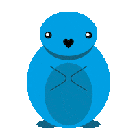 MonsteraCommunicationLab happy heart excited blue Sticker