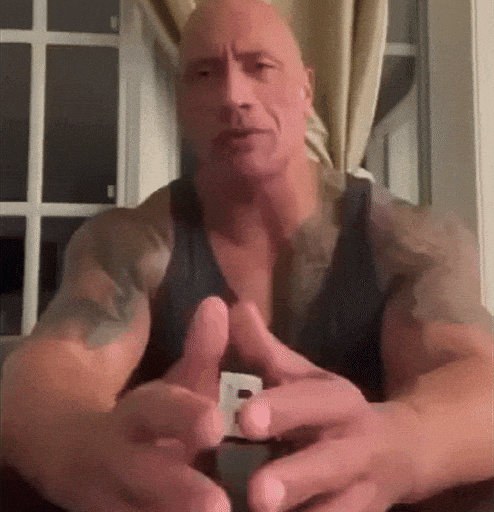Rhyancm giphycreatortest rock talking the rock GIF