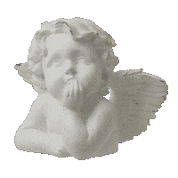 takarano white angel think worry Sticker