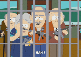 guns seniors GIF by South Park 