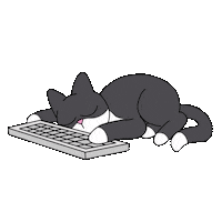 Cat Sticker by @gallegoseba