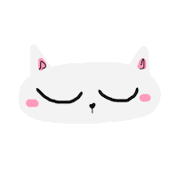 White Cat Sticker