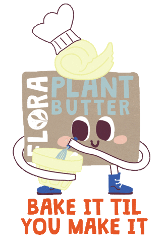 Baking Plant Power Sticker by Flora Plant Butter
