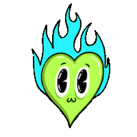 Heart Flames Sticker by Exchange LA