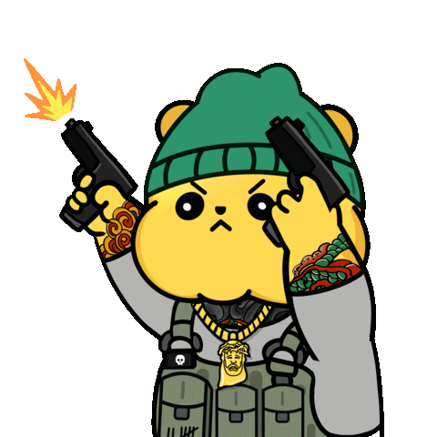 Shoot Bang Sticker by Kanpai Pandas