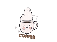 chuchuillustrations illustration coffee morning monday Sticker