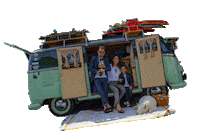 santacoronaofficial love familia diseno hippie Sticker