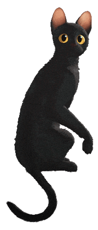 Black Cat Sticker by CurzonCinemas