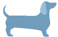 raumrevolution blue dachshund dackel newspost Sticker