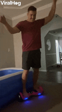 Dad Hilariously Tests Out Daughters Hoverboard GIF by ViralHog