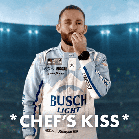 Ross Chastain Chefs Kiss GIF by Busch Beer