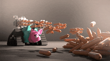 year of the pig sausage GIF by Woodblock