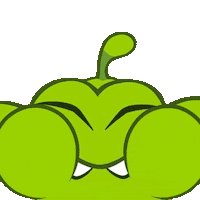 Eat Cut The Rope Sticker by Om Nom