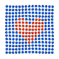 Op-Art Love Sticker by Feliks Tomasz Konczakowski