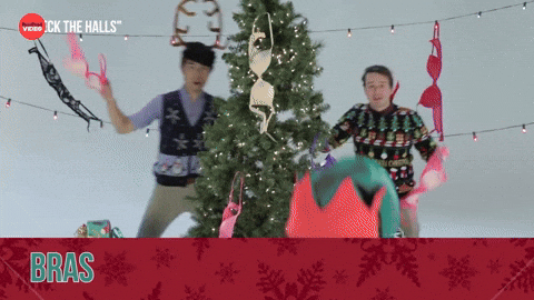 Christmas Bra GIF by BuzzFeed - Find & Share on GIPHY