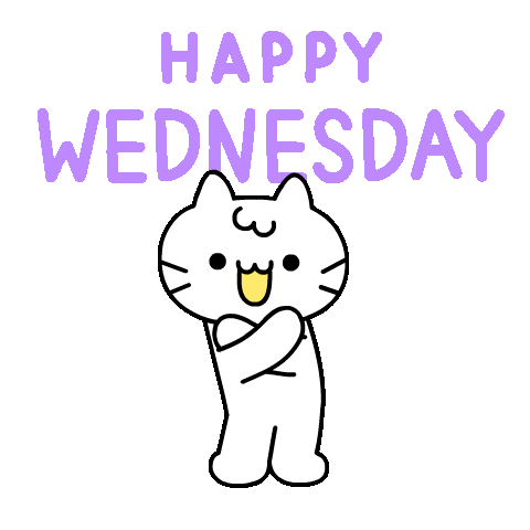 White Cat Happy Dance Sticker by Mikitti