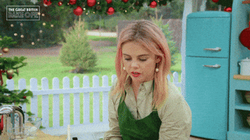 Dunno Choosing GIF by The Great British Bake Off