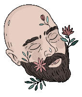 thevelvetdust sleeping beard boyfriend saint Sticker