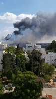 Dark Plume of Smoke Rises in Ashkelon Amid Hamas Attack