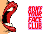 Stuff Your Face Sticker by srulymeyer