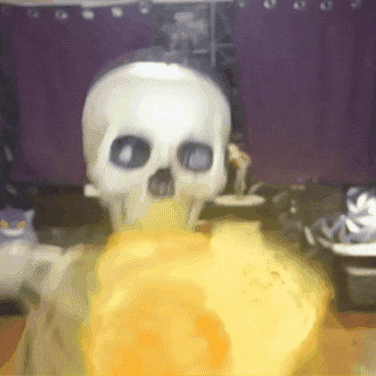 JesusPope giphyupload giphystrobetesting skeleton explode GIF