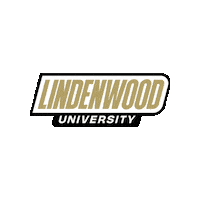Black And Gold Lions Sticker by Lindenwood University