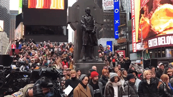 Broadway Performers Gather in Times Square to Pay Tribute to Stephen Sondheim