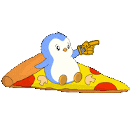 Hungry Pizza Sticker by Pudgy Penguins