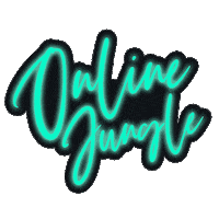 OnlineJungle neon digital letters online Sticker