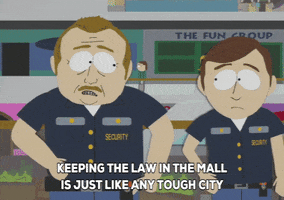 explaining security guard GIF by South Park 