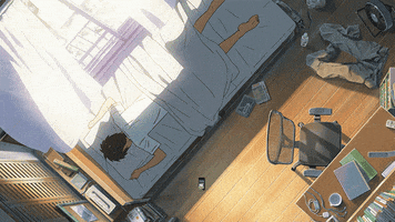 Tired Wake Up GIF by All The Anime — Anime Limited