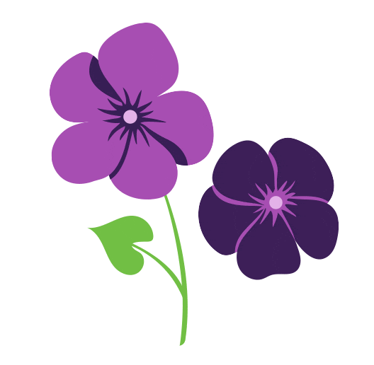 Flowers Violet Sticker by drinkwildwonder