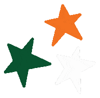 Stars Orange Sticker by Miami Herbert Business School at the University of Miami