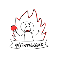 vitainmensa ping pong table tennis pingpong kamikaze Sticker
