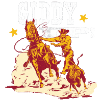 hamiltonwoodtype horse cowboy hamilton rodeo Sticker