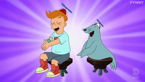 happy futurama GIF