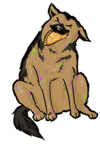 pasalochancho dog eating perro empanada Sticker